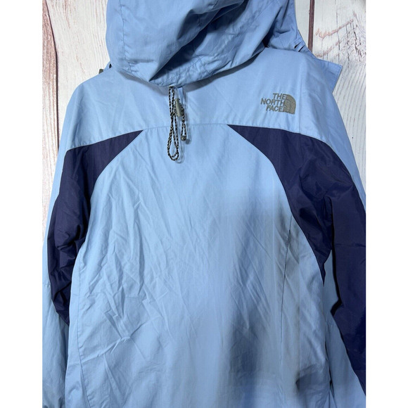The North Face Hyvent Jacket Womens Hooded Full Zip Cinch Blue Navy Size M/L - Picture 5 of 9